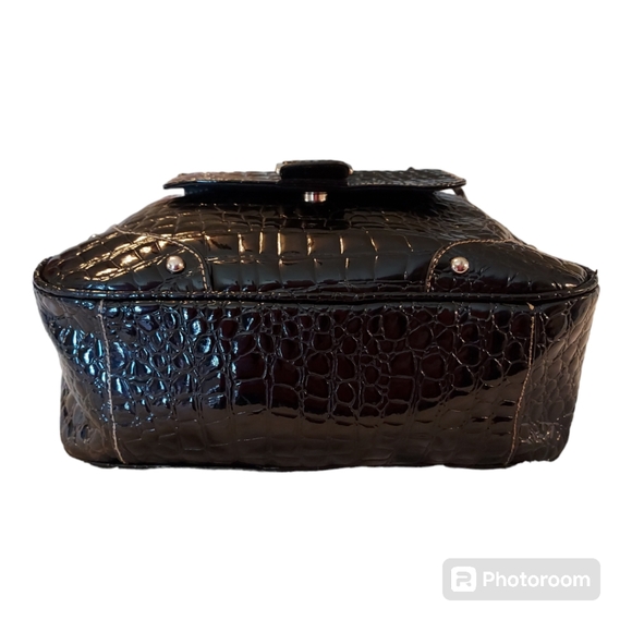 Apt. 9 Black Faux Crocodile Purse - Picture 4 of 10